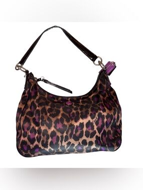 Coach leopard print shoulder bag